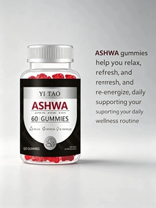 Suplementos de gomitas de hierbas ayurvédicas con sabor a fresa natural, de marca privada OEM, aptos para hombres y mujeres. - Product Image 2