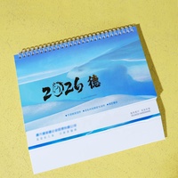 Impression de boîtes personnalisées, entreprise 2026, planificateur mensuel de 3 mois, planificateur mensuel de 12 mois, calendrier mural tri-pliant, couleur pleine