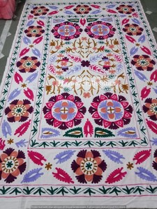 New Hand Embroidered Bohemian <b>Floral</b> Cotton <b>Bedding</b> Home Decor All Season Use - Product Image 4