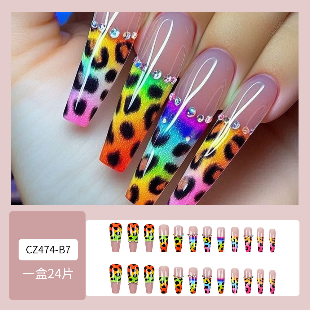 Cz474-b7 estampado de leopardo dinámico [estilo de pegamento de jalea]