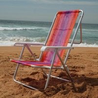 Chaise de camping pliante légère en aluminium à 8 positions, avec dossier inclinable, pour pique-nique, barbecue, plage, tissu en maille
