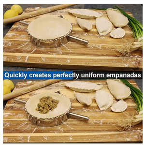 Juego <span class=keywords><strong>de</strong></span> Moldes para Hacer <span class=keywords><strong>Empanadas</strong></span> y Dumplings <span class=keywords><strong>de</strong></span> Acero Inoxidable con <span class=keywords><strong>Cortador</strong></span> <span class=keywords><strong>de</strong></span> Masa para Ravioli, Pierogi, <span class=keywords><strong>Empanadas</strong></span> y Calzones - Product Image 4