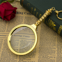 Loupe de lecture portable 90 mm 8X avec poignée entièrement métallique pour seniors et enfants, idéale pour la lecture de journaux et livres