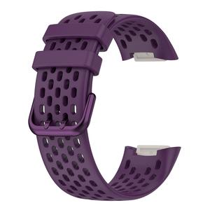 Bracelet de Sport de couleur unie pour <span class=keywords><strong>Fitbit</strong></span> Charge 5, <span class=keywords><strong>Style</strong></span> nid d'abeille, trous respirants, Bracelet de <span class=keywords><strong>montre</strong></span> en Silicone - Product Image 4