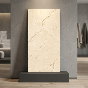 White Marble Look Glazed Porcelain Tiles 600x1200mm Premium GVT Surface for Modern Wall <b>Floor</b> Spaces - Product Image 1