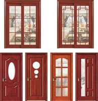 Porte en bois massif de haute qualité au design moderne, insonorisée, imperméable, résistante à l'humidité, pour décoration intérieure, avec panneau en verre