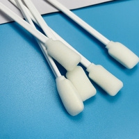 Swab Busa Gagang Putih 125mm - Kepala 12.7x8.8x26mm - 50pcs - untuk Wafer Chuck, Photomask, Reticle & CMP Pad