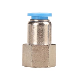 One-Touch <span class=keywords><strong>Union</strong></span> khí nén pcf nút nhựa Brass nữ chủ đề phụ kiện mịn bề mặt phụ kiện đường ống không khí - Product Image 3