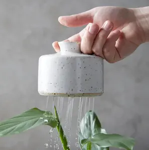 Kustom keramik bunga hujan dapat penyiraman taman Pot tanaman penyiraman jempol bel untuk tanaman