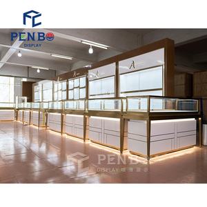 Escaparate de joyería, gabinetes personalizados, vidrio sin costuras, vitrina iluminada para joyería, diseño de vitrina de joyería, vitrina de collar de torre de exhibición - Product Image 4