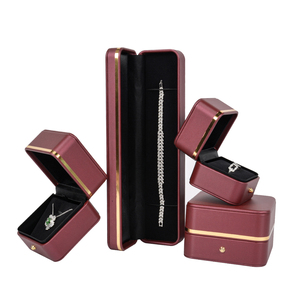 Wholesale Luxury PU Leather Jewellery Packaging <b>Boxes</b> Jewelry Custom Logo - Product Image 1