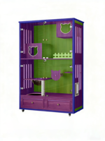 Villa pour chat de style chinois moderne luxueuse en bois massif écologique imperméable Maison pour animaux de compagnie Espace intérieur spacieux Chaterie