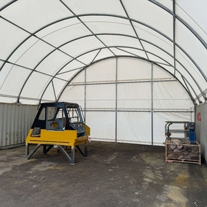 Abri de stockage pour conteneurs en PVC entièrement fermé avec murs avant et arrière pour entrepôts agricoles et industriels - Product Image 2