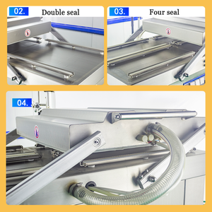 Máquina de envasado al vacío de alimentos SUS304, máquina de envasado al vacío usada industrial de acero inoxidable, carne, camarones, mariscos, doble cámara - Product Image 6