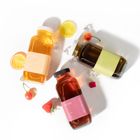 Vente en gros Style français 120ml 250ML 350ML 500 Jus froid Ginget Bouteille en verre à liqueur avec bouchons