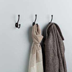 Móc Treo Túi Vít Gắn Tường Bằng Gang Đúc Cổ Điển Mộc Mạc Kép Móc Treo Mũ Áo Choàng Khăn - Product Image 4