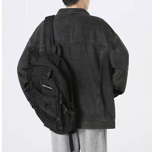 Chaqueta vaquera bordada estilo motocicleta para hombre, Colección Otoño Invierno de talla grande con decoración de botones frontales - Product Image 6