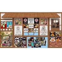 Fond d'affiche de film coréen et de drame télévisé restaurant coréen papier peint en vinyle