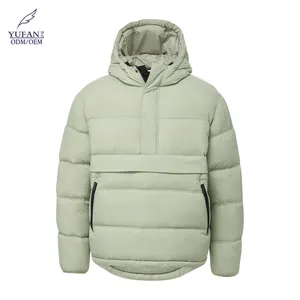 YuFan Custom Green Puffer Down Jacket Windproof Winter Coat For Men Women Waterproof Quilted Mens Jacket