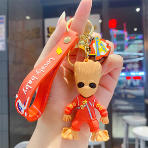 <span class=keywords><strong>Porte</strong></span>-<span class=keywords><strong>clés</strong></span> créatif de dessin animé <span class=keywords><strong>Groot</strong></span> l'arbre-garçon, pendentif pour sac à dos et voiture, pour hommes et femmes - Product Image 6