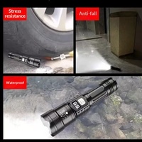 Lampe de poche de camping AA à lumière forte, ultra-lumineuse, longue portée, rechargeable Feiao 18650 LED, avec mise au point télescopique, pour situations d'urgence