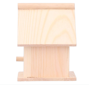 Custom non finito in legno per uccelli scatola mangiatoia per uccelli gabbia per dipingere struttura in legno naturale di pino per fringuelli e uccelli canori - Product Image 4