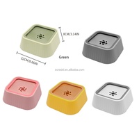 Bol d'eau automatique anti-déversement pour chien et chat, en plastique, sans éclaboussures, écologique, forme carrée, logo personnalisable, distributeur d'eau pour animaux de compagnie
