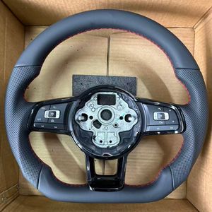 R line พวงมาลัยหุ้มหนังแท้สำหรับ <span class=keywords><strong>VW</strong></span> Volkswagen Golf 5 6 7 7.5 R พวงมาลัยรถ MK6 MK7 MK5 GTI POLO Passat CC - Product Image 1
