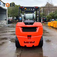 Chariot élévateur GPL 5 tonnes TDER, directement de l'usine, avec moteur EPA, pneus avant doubles et positionneur de fourches à déplacement latéral