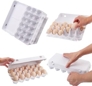 Boîtes à œufs vides réutilisables en pâte à papier biodégradable avec logo personnalisé, <span class=keywords><strong>12</strong></span>/18 unités, pour le stockage, support de plateau à œufs en papier - Product Image 3