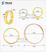 YIWANG Factory Gold Metall Lose blatt Buch Binde ringe für Notebook