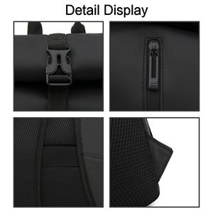 Unisex hợp thời trang CuộN hàng đầu máy tính xách tay Ba lô với tùy chỉnh rPet vải có thể truy cập mở rộng kinh doanh túi không thấm nước Công ty Quà Tặng - Product Image 5