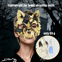 Masques de fête en plastique blanc d'Halloween pour l'extérieur et l'intérieur, réalistes, certifiés ISO, fournitures de fête de jardin