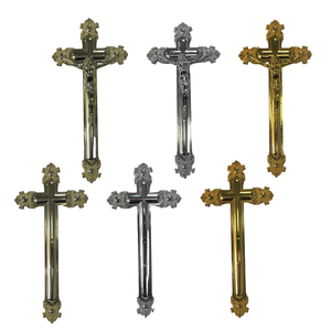 Gesù 1 #   Crocifisso Religioso di Gesù, Accessori per Cofani Funebri, Croce in Plastica Placcata per Funerali, Decorazione per Cofano, Articoli Funebri - Product Image 2