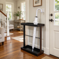 Support de rangement métallique moderne et personnalisé pour parapluies d'entrée de maison, présentoir d'accessoires pour parapluies pliants d'extérieur et de patio