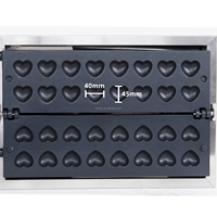 Gaufrier professionnel Intelligent Mini Hearts 16 gaufres en forme de coeur pour Restaurant boulangeries Snack Bar