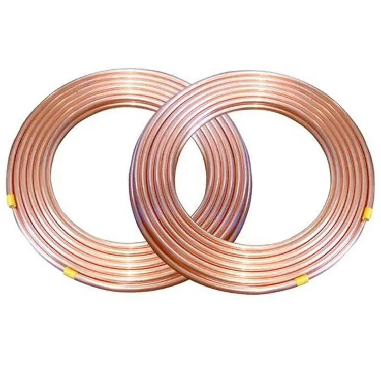 copper pipe tube in coil used to air conditioner