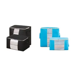 Grande capacité 84 L couvertures en tissu non tissé carrées pliables et durables robustes sacs de rangement sous le <span class=keywords><strong>lit</strong></span> pour vêtements/ - Product Image 1