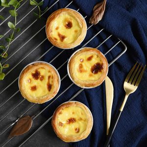 תבנית טארט ביצים אלומיניום פחיות עוגיות פאי קאפקייקס כוסות אפייה תבנית פודינג - Product Image 6