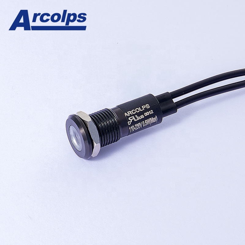 Luzes indicadoras led de 8mm/ 10mm/12mm, à prova d'água, lâmpada de sinal, indicador de alta temperatura