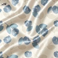 Échantillon gratuit A4, magnifiques motifs floraux, tissu satiné en polyester imprimé numériquement, 90 GSM
