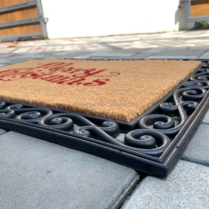 Traditional Outdoor Welcome Rubber <b>Coir</b> <b>Door</b> <b>Mats</b> Base - Product Image 1