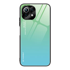 Per <span class=keywords><strong>Xiaomi</strong></span> <span class=keywords><strong>11</strong></span> <span class=keywords><strong>Lite</strong></span> <span class=keywords><strong>Cover</strong></span> in vetro temperato sfumato Silicone custodia Ultra sottile paraurti antigraffio copertura protettiva completa del telefono - Product Image 5