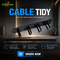 Starlink 1U Horizontaler Metall-Kabelring-Rack Zubehör Kabelmanagement