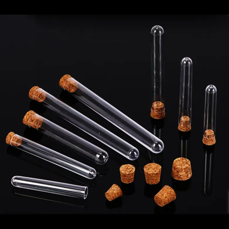 Прозрачные пластиковые пробирки с нажимной крышкой, прозрачные лабораторные флаконы, школьные лабораторные принадлежности, 12x100 мм, бесплатная доставка