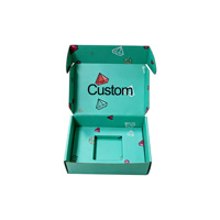 Boîtes en carton ondulé vert imprimées recto-verso sur mesure, directement de l'usine, adaptées aux parfums et aux rouges à lèvres. Boîtes en papier pour cadeaux