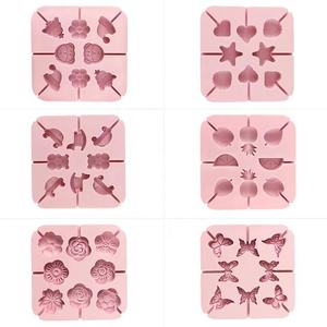 DM1010 cetakan permen coklat silikon Fondant bentuk Bintang Hati hewan bunga kupu-kupu cetakan pembuat Lollipop keju - Product Image 2