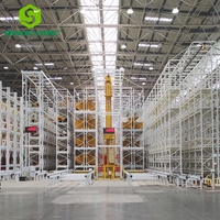 Estantería de Almacenamiento Vertical ASRS Personalizada de Fábrica, AGV para Plantas de Procesamiento de Metales, Almacenamiento de Acero, Construcción de HDPE, Impermeable