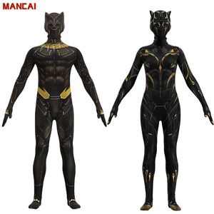 Traje de Lujo de <span class=keywords><strong>Pantera</strong></span> <span class=keywords><strong>Negra</strong></span> de <span class=keywords><strong>Wakanda</strong></span> para Mujer y Niños, Mono de Superhéroe de <span class=keywords><strong>Pantera</strong></span> <span class=keywords><strong>Negra</strong></span>, Disfraz de Cosplay, Traje de Halloween - Product Image 2