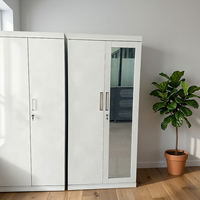 Armoire simple en métal imprimé, design Almirah en acier, placard avec 2 portes coulissantes en acier